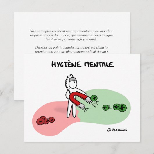 Postale Carte de Coaching "Hygiène mentale" (Devant / Derrière)