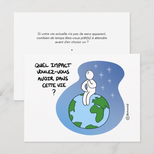 Postale Carte de Coaching "Impact de vie" (Devant / Derrière)