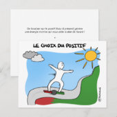 Postale Carte de Coaching "Le choix du positif" (Devant / Derrière)