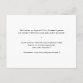 Postale Carte de Coaching "Le choix du positif" (Dos)