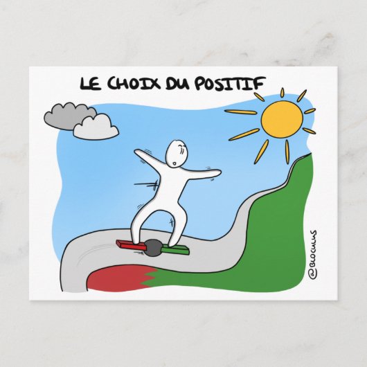 Postale Carte de Coaching "Le choix du positif" (Devant)