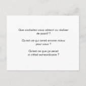 Postale Carte de coaching "Objectifs positifs" (Dos)