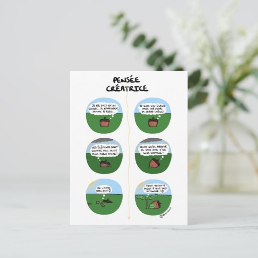 Postale Carte de coaching "Pensée créatrice" (Debout devant)