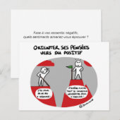 Postale Carte de coaching "Pensées positives" (Devant / Derrière)