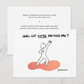 Postale Carte de Coaching "Quel est votre 1er pas ?" (Devant / Derrière)