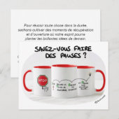 Postale Carte de coaching : Savez-vous faire des pauses ? (Devant / Derrière)