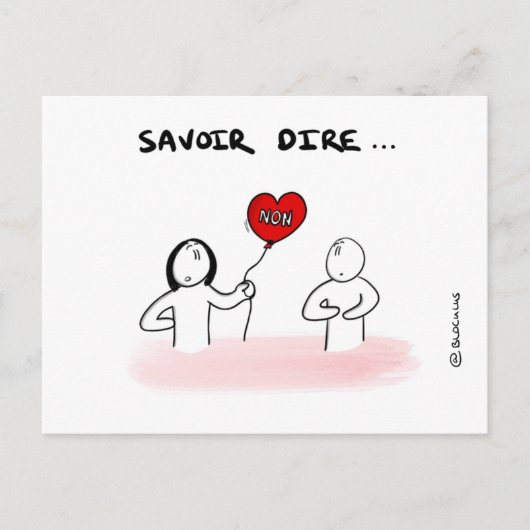 Postale Carte de coaching : Savoir dire "non" (Devant)