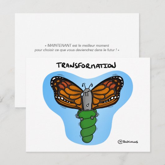 Postale Carte de coaching "Transformation" (Devant / Derrière)