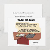 Postale Carte de coaching "Vivre ses rêves" (Devant / Derrière)