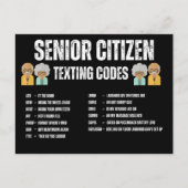Postale Carte de code de SMS pour seniors (Devant)