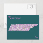 Postale Carte de collage de fleur d'état du Tennessee (Devant / Derrière)