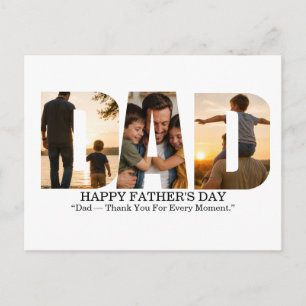 Postale Carte de collage de photos personnalisée pour la f