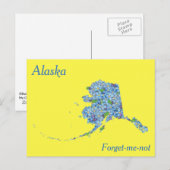 Postale Carte de collage des fleurs de l'État de l'Alaska (Devant / Derrière)