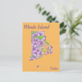 Postale Carte de collage des fleurs de l'État de Rhode Isl (Debout devant)