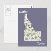 Postale Carte de collage des fleurs de l'État d'Idaho (Devant / Derrière)