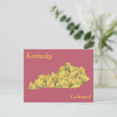 Postale Carte de collage des fleurs de l'État du Kentucky (Debout devant)