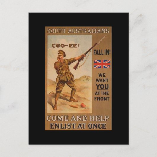 Postale Carte de collection WW1 1914 AUSTRALIA PROPAGANDA (Devant)