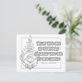 Postale Carte de coloriage proverbe afghan (Debout devant)