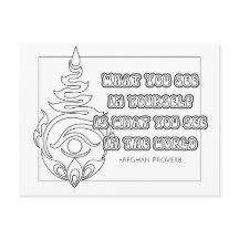 Carte de coloriage proverbe afghan
