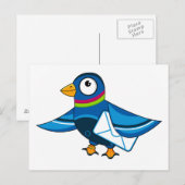 Postale Carte de commande Pigeon avec enveloppe de courrie (Devant / Derrière)