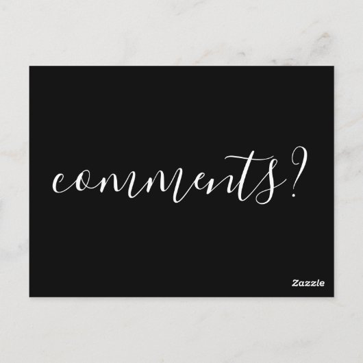 Postale carte de commentaire (Dos)