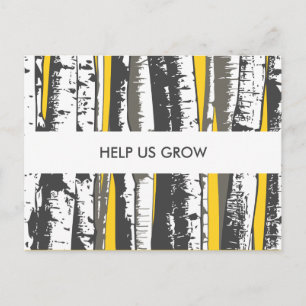 Postale carte de commentaire arbres aspen