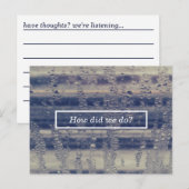 Postale carte de commentaire de la fenêtre d'hiver (Devant / Derrière)