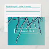 Postale carte de commentaire des branches icicicy (Devant / Derrière)