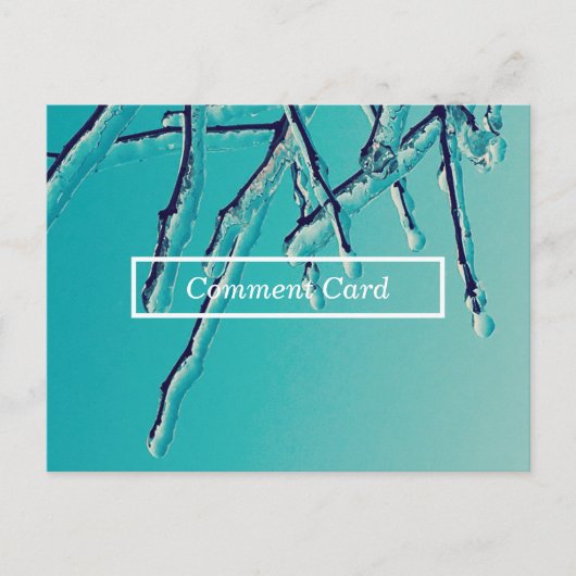 Postale carte de commentaire des branches icicicy (Devant)