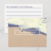 Postale carte de commentaire d'onde balisée (Devant / Derrière)