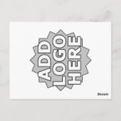 Postale carte de commentaire du restaurant avec logo (Dos)