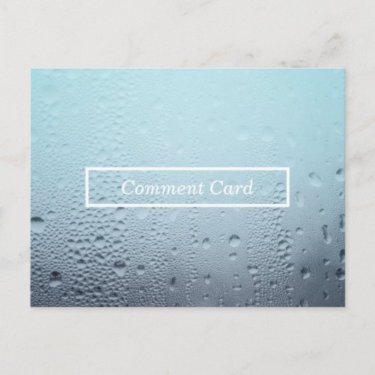 Postale carte de commentaire en verre dépoli (Devant)