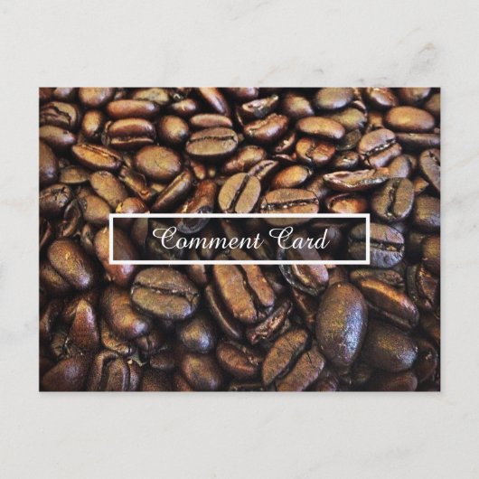 Postale carte de commentaire grains de café (Devant)