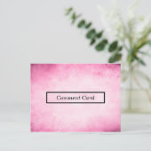 Postale carte de commentaire parchemin rose (Debout devant)