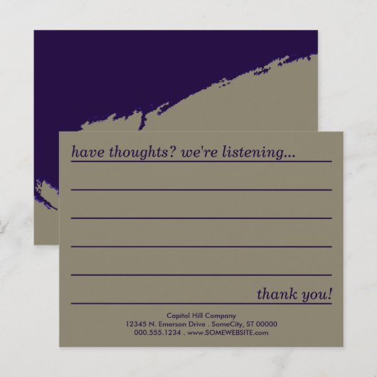 Postale carte de commentaire style emo (Devant / Derrière)