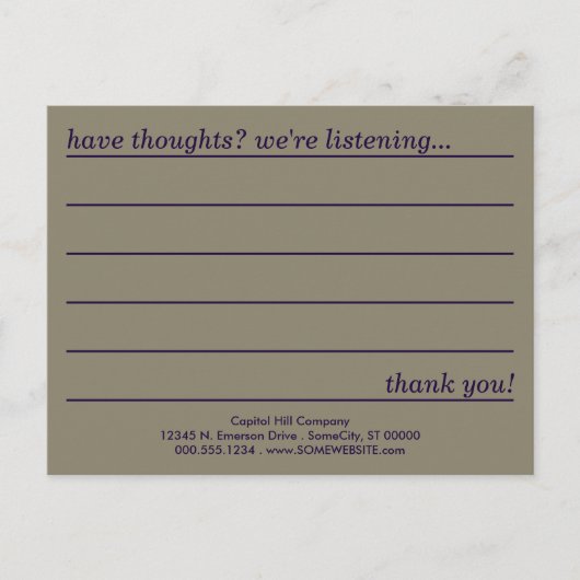 Postale carte de commentaire style emo (Devant)