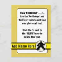 Carte de commerce de gardien de but de hockey pers