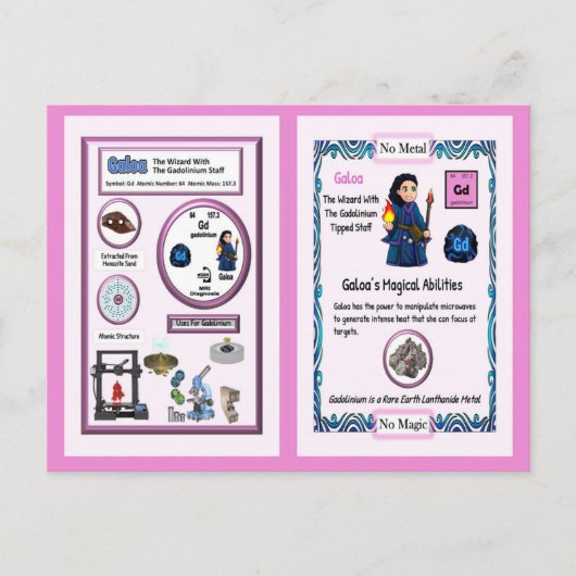 Postale Carte de commerce Galoa - Gadolinium (Devant)