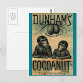 Postale Carte de commerce victorienne : La cacahuète de Du (Devant / Derrière)