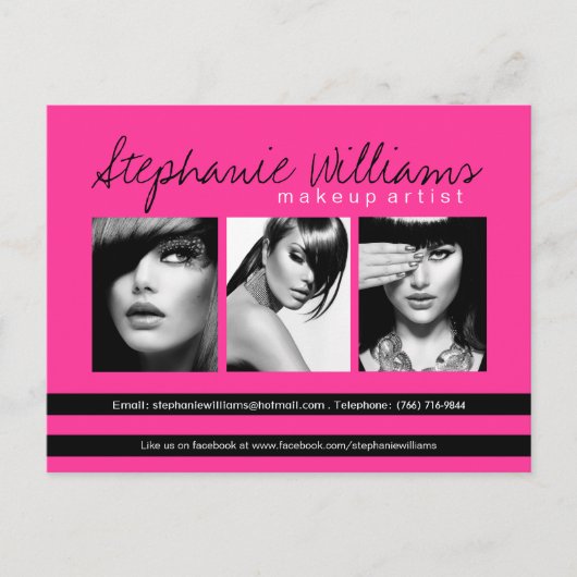 Postale Carte de comp pour maquillage artisanal à base de  (Devant)