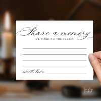 Carte de condoléances à message minimaliste "Parta