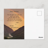 Postale Carte de condoléances Arc-en-ciel de sympathie pro (Dos)