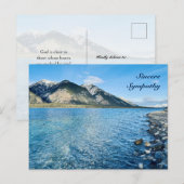 Postale Carte de condoléances avec citation chrétienne de  (Devant / Derrière)