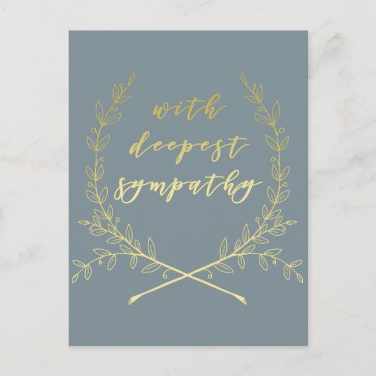 Postale Carte de condoléances avec profonde sympathie (Devant)