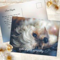 Carte de condoléances pour chien