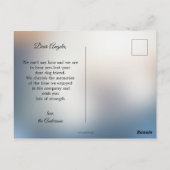 Postale Carte de condoléances pour chien (Dos)