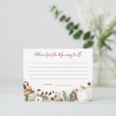 Postale Carte de conseil Baby shower d'automne (Debout devant)