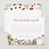 Postale Carte de conseil Baby shower d'automne (Devant / Derrière)