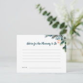 Postale Carte de conseil Baby shower d'hiver (Debout devant)