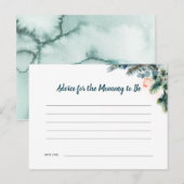 Postale Carte de conseil Baby shower d'hiver (Devant / Derrière)